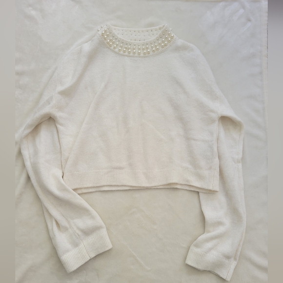 Hm cropped pearl sweater - Picture 1 of 5